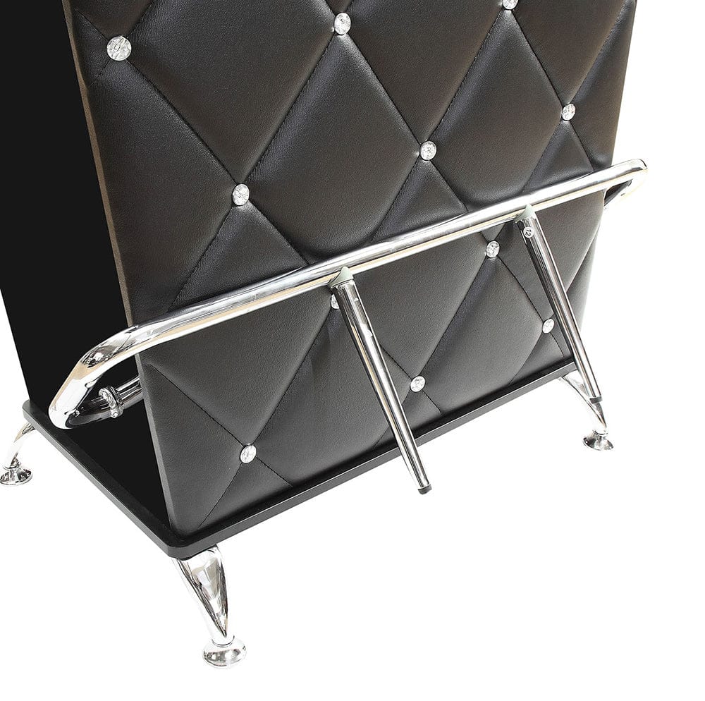 Furniture of America - Fuero Bar Table in Black/Chrome - CM-BT6464BK View 4
