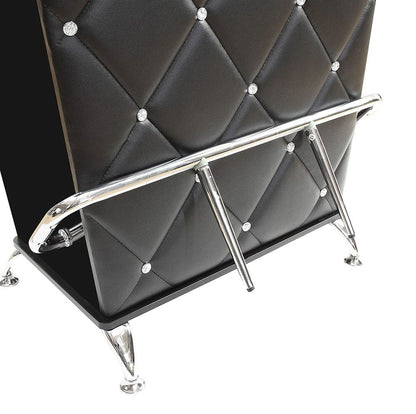 Furniture of America - Fuero Bar Table in Black/Chrome - CM-BT6464BK View 4