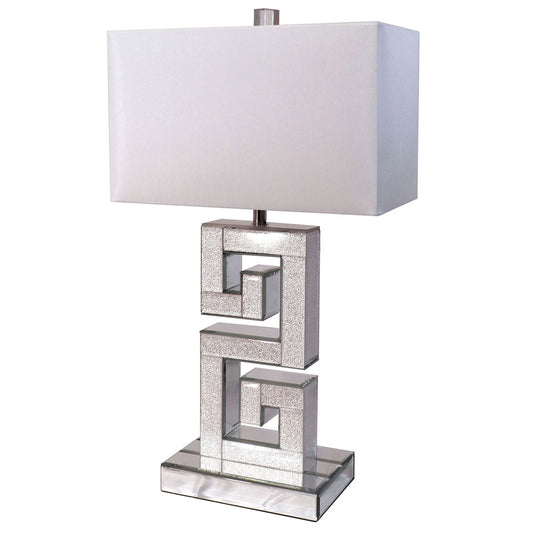 Furniture of America - Gaea Table Lamp in Silver/White - L74002 View 1