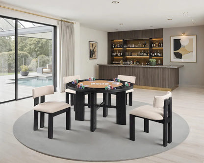 Furniture of America - Gaetani - 5 Pc. Dining Table Set - Black - FM-GM701BK-T-5PC view 1