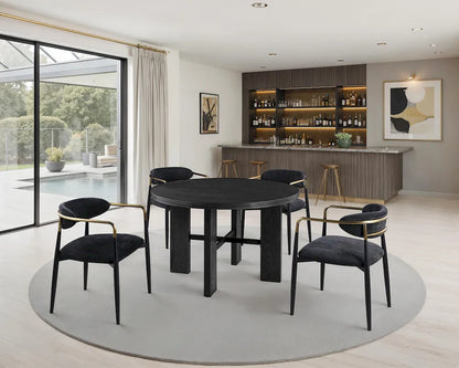 Furniture of America - Gaetani - 5 Pc. Dining Table Set - Black - FM-GM701BK-T-5PC03BK view 1
