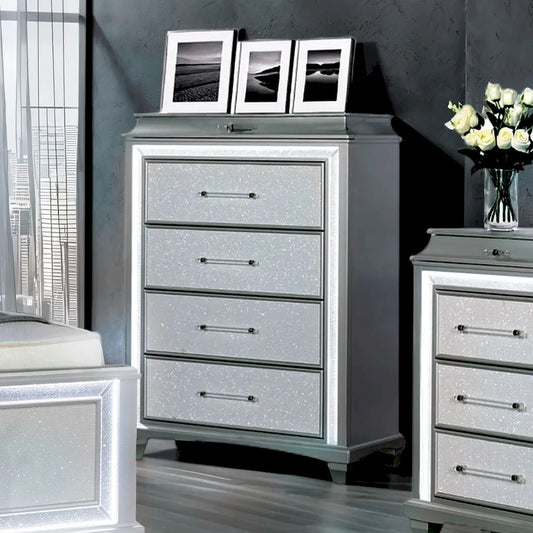 Furniture of America - Galea - Chest w/ LED - FM74006SV-C view 1