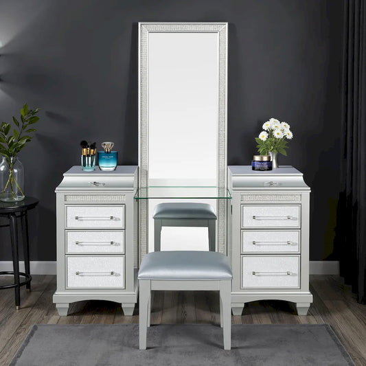 Furniture of America - Galea - Vanity w/ Stool - FM74006SV-V-SET view 1