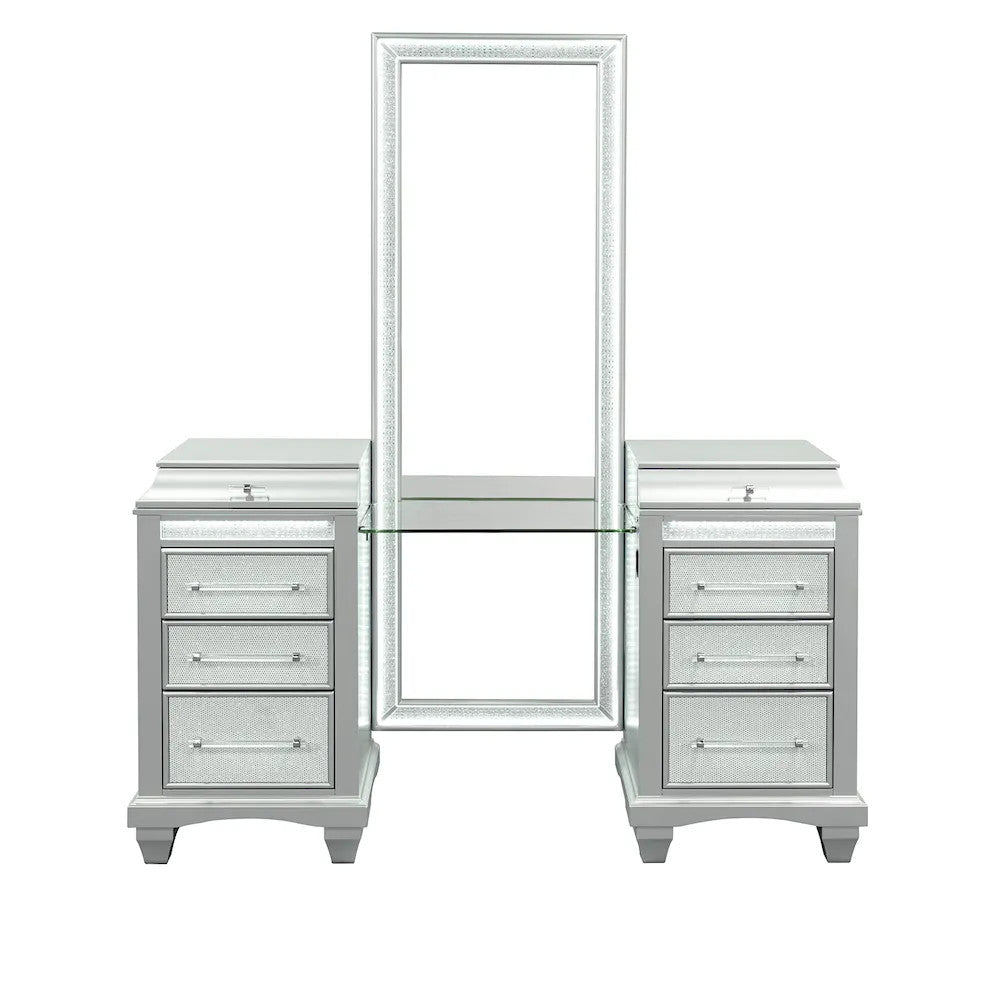 Furniture of America - Galea - Vanity w/ Stool - FM74006SV-V-SET view 4