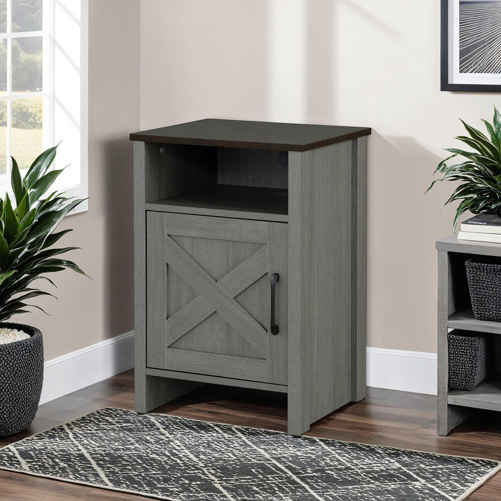 Furniture of America - Garibaldi Side Table in Brown/Gray - SL-AC4002 View 1