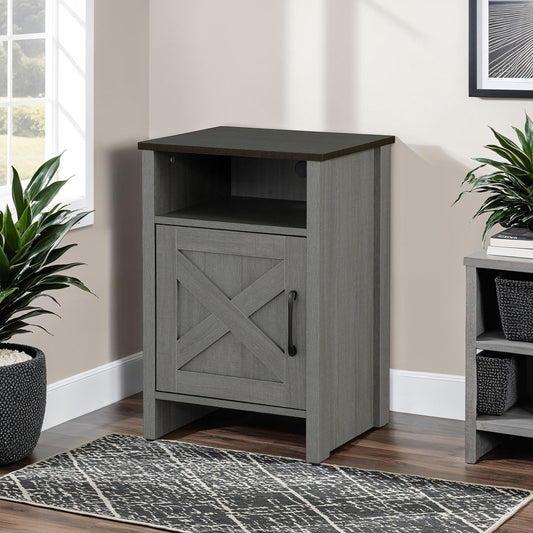 Furniture of America - Garibaldi Side Table in Brown/Gray - SL-AC4002 View 1