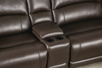 Furniture of America - Gasparus Power Sectional in Dark Brown - CM9929DB-SECT-PM View 2