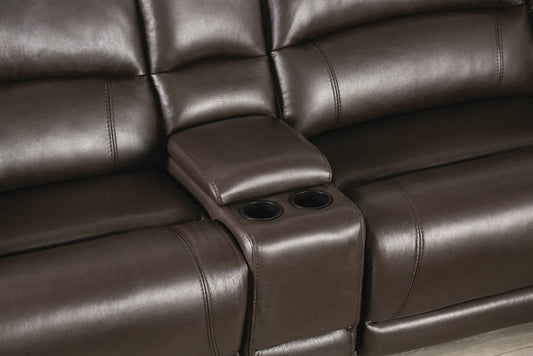 Furniture of America - Gasparus Power Sectional in Dark Brown - CM9929DB-SECT-PM View 2