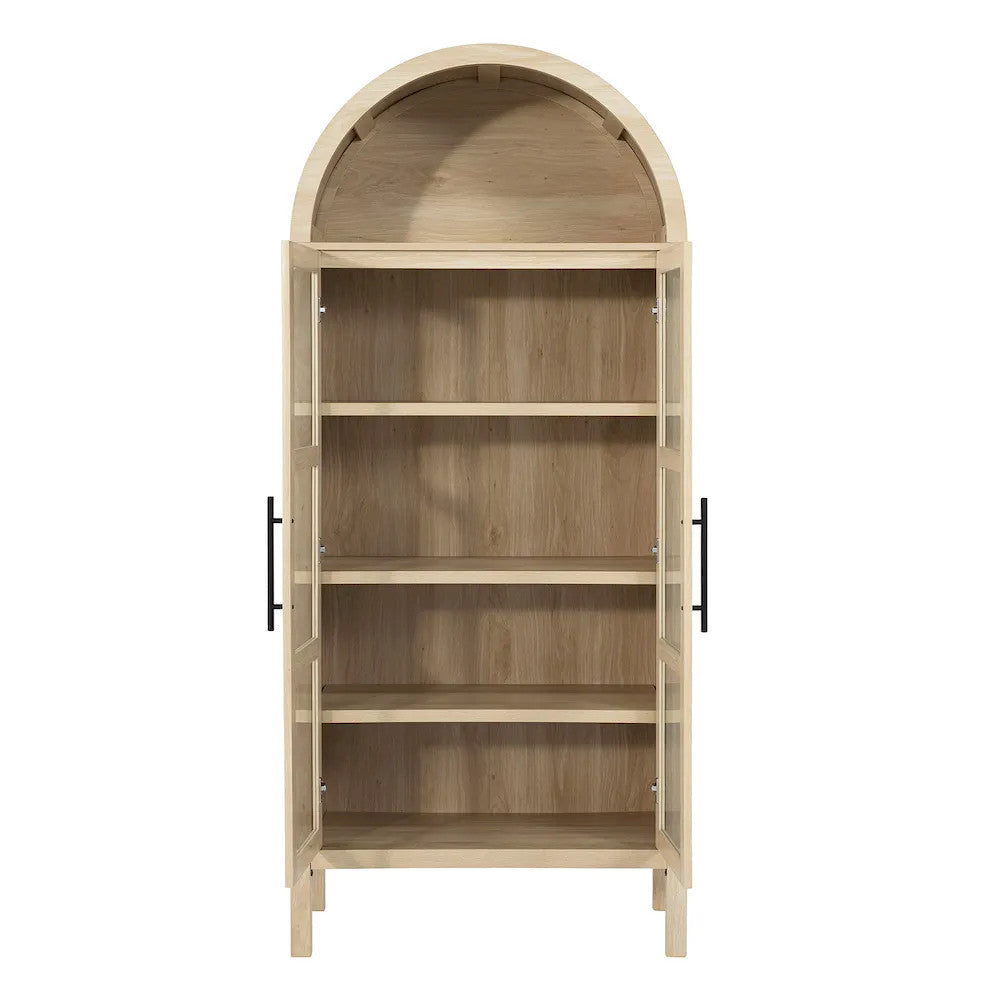 Furniture of America - Gateshead - Arched Cabinet - Natural - SL-AC8001NT-3A view 3