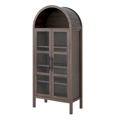 Furniture of America - Gateshead - Arched Cabinet - Walnut - SL-AC8001WN-3A view 2
