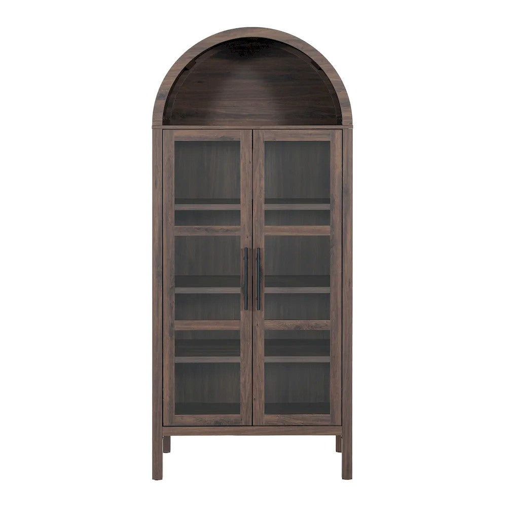 Furniture of America - Gateshead - Arched Cabinet - Walnut - SL-AC8001WN-3A view 3