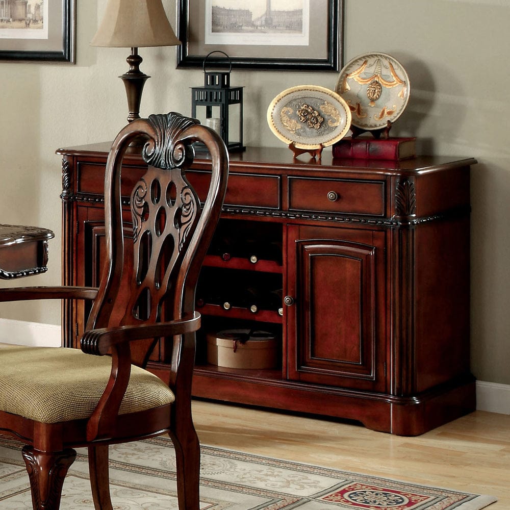 Furniture of America - George Town Server in Cherry - CM3222SV View 1