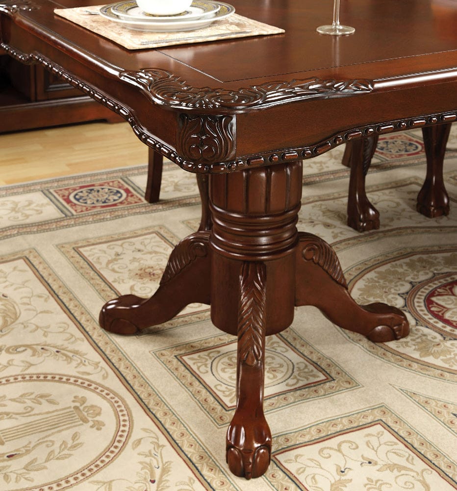 Furniture of America - Georgetown Dining Table w/ Double Pedestals in Cherry - CM3222T-TABLE View 2