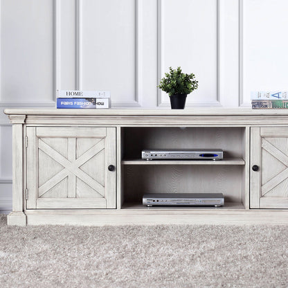 Furniture of America - Georgia 72" TV Stand in Antique White - CM5089-TV-72 View 3