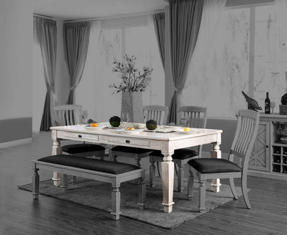 Furniture of America - Georgia Dining Table in Antique White/Gray - CM3089T View 1
