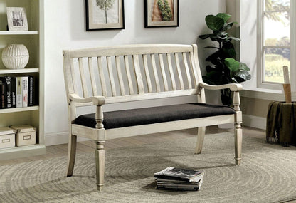 Furniture of America - Georgia Loveseat Bench in Antique White/Gray - CM3089LV View 1