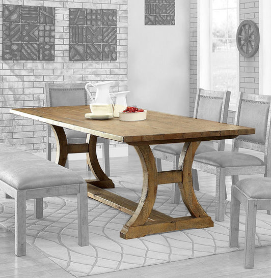 Furniture of America - Gianna 96" Dining Table in Rustic Pine/Brown - CM3829T-TABLE View 1