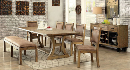 Furniture of America - Gianna Side Chair Set of 2 in Rustic Oak/Brown - CM3829SC-2PK View 2