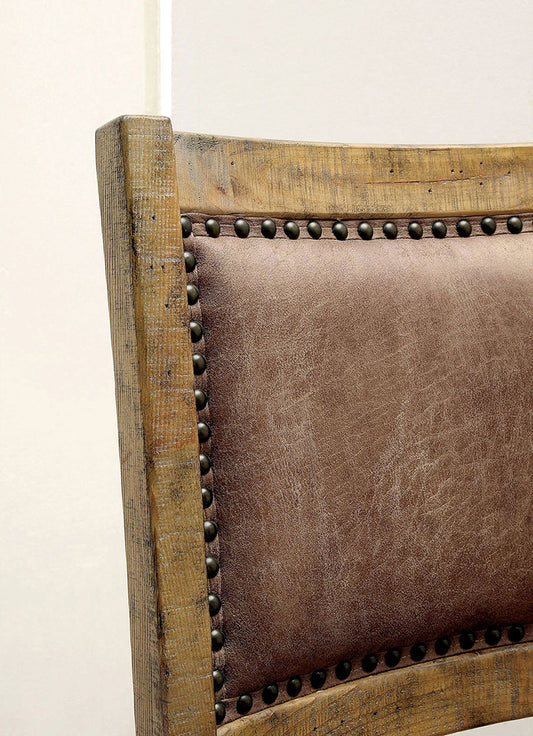 Furniture of America - Gianna Side Chair Set of 2 in Rustic Oak/Brown - CM3829SC-2PK View 3