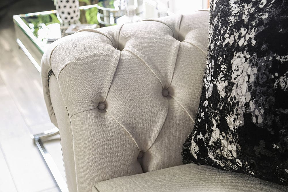 Furniture of America - Gilda Sofa + Loveseat in Beige/Black - SM2292-2PC View 3