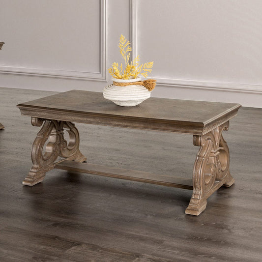Furniture of America - Giordani Coffee Table in Weathered Oak - FM4519AK-C View 1