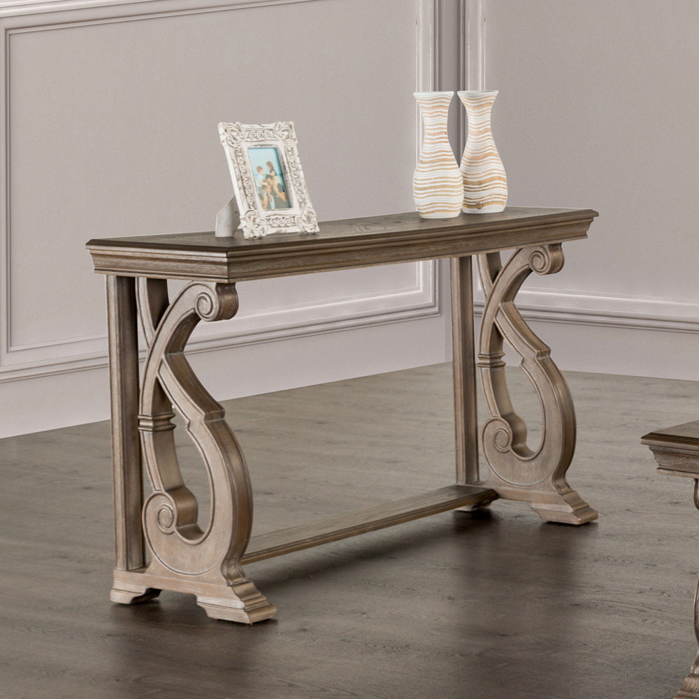 Furniture of America - Giordani Sofa Table in Weathered Oak - FM4519AK-S View 1