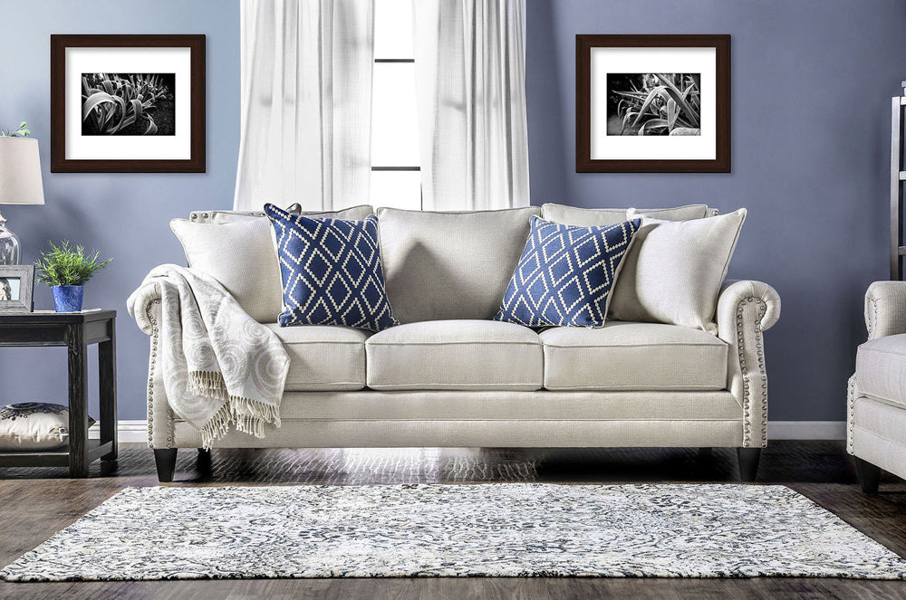 Furniture of America - Giovanni Sofa in Beige/Blue - SM2672-SF View 1