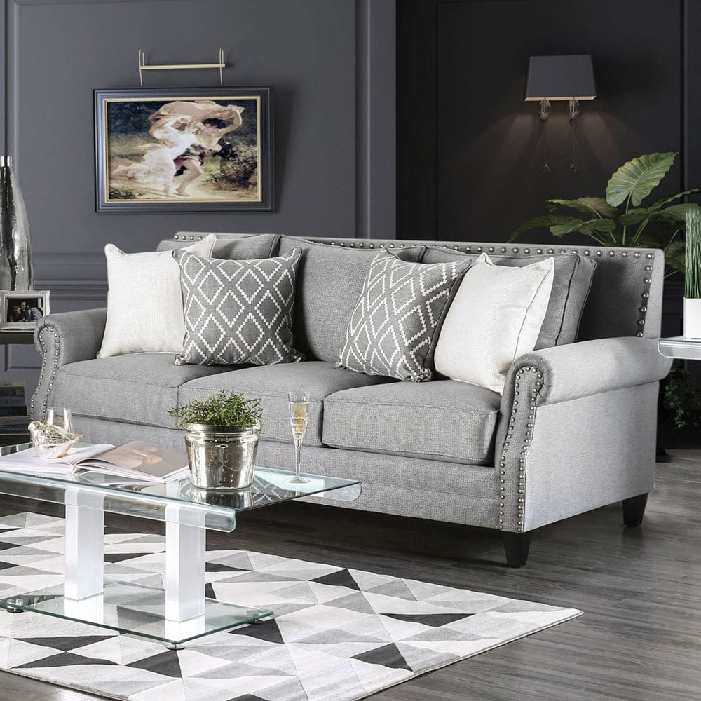 Furniture of America - Giovanni Sofa in Gray - SM2673-SF View 1