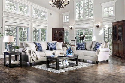 Furniture of America - Giovanni Sofa + Loveseat in Beige/Blue - SM2672-2PC View 1