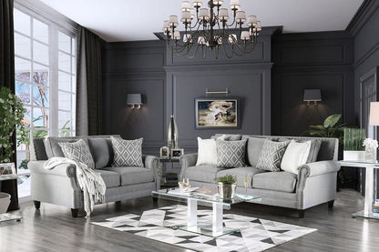 Furniture of America - Giovanni Sofa + Loveseat in Gray - SM2673-2PC View 1