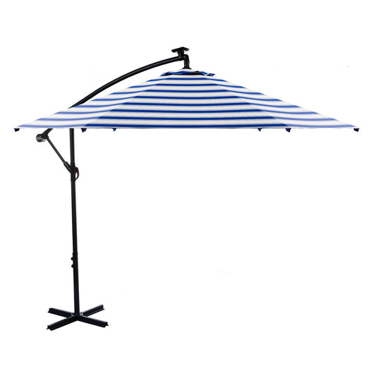 Furniture of America - Glam Cantilever Umbrella in Blue/White/Black - GM-3003BL View 1