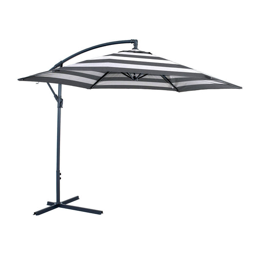 Furniture of America - Glam Cantilever Umbrella w/ LED in Black/White - GM-3003BW View 1