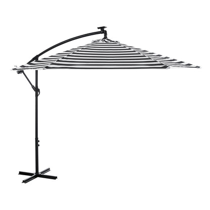 Furniture of America - Glam Cantilever Umbrella w/ LED in Black/White - GM-3003BW View 2