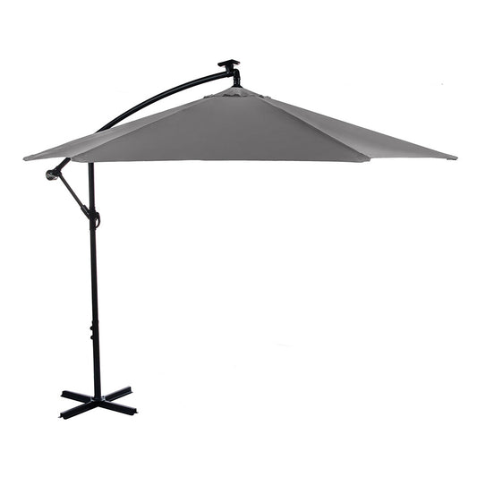 Furniture of America - Glam Cantilever Umbrella w/ LED in Graphite - GM-3003GR View 1