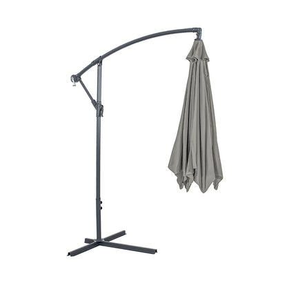 Furniture of America - Glam Cantilever Umbrella w/ LED in Graphite - GM-3003GR View 4