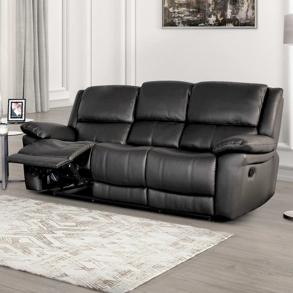 Furniture of America - Glarus - Sofa Manual Recliner, Black - FM69003BK-SF-M view 1