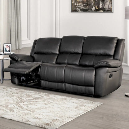 Furniture of America - Glarus - Sofa Manual Recliner, Black - FM69003BK-SF-M view 1