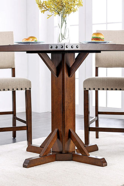 Furniture of America - Glenbrook Counter Ht. Table in Brown Cherry - CM3018PT View 4