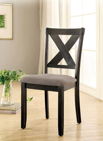 Furniture of America - Glenham 5 Pc. Dining Table Set in Brushed Black - CM3175T-5PK View 3