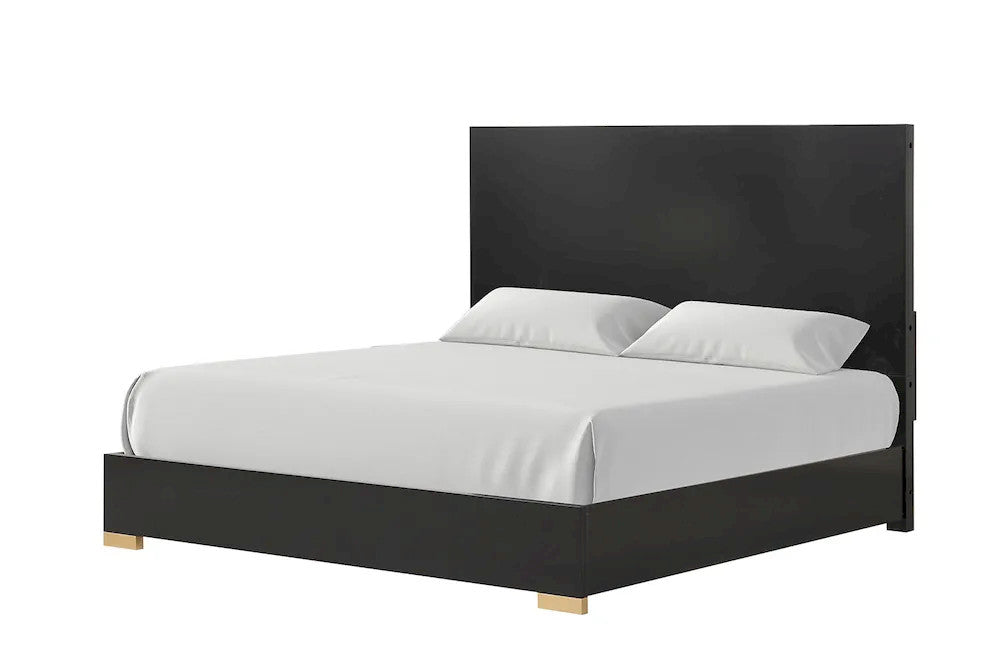 Furniture of America - Goldsberg - 4 Pc. Queen Bedroom Set w/ Chest - Black/Gold - FM7425BK-Q-P-5PC-C view 2