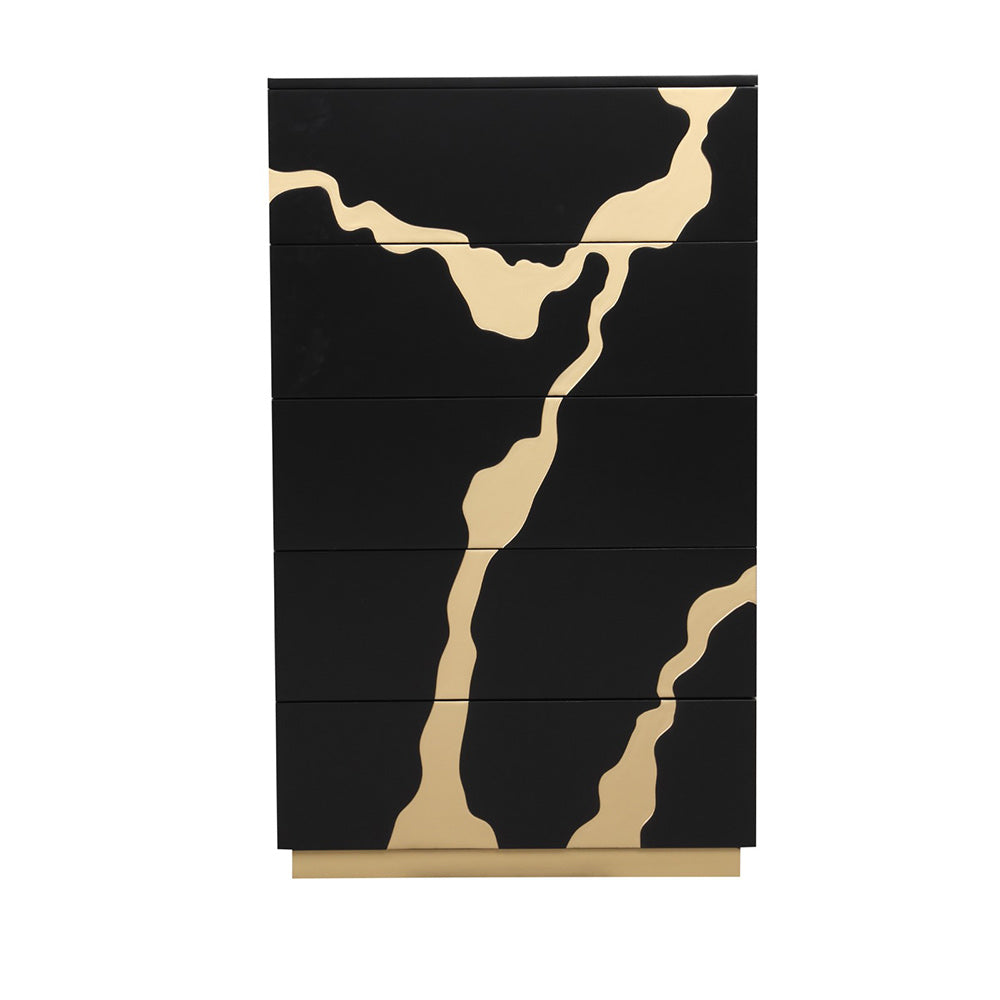 Furniture of America - Goldsberg Chest in Black/Gold - FM7425BK-C View 3