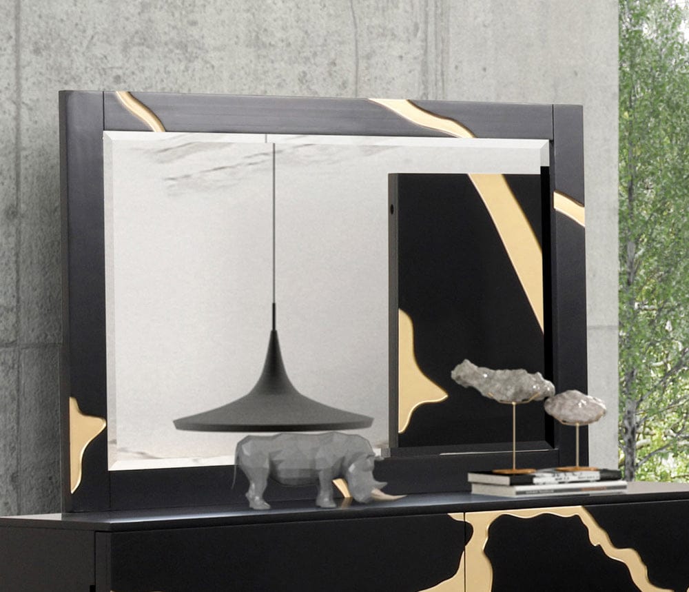 Furniture of America - Goldsberg Mirror in Black/Gold - FM7425BK-M View 1