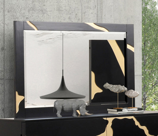 Furniture of America - Goldsberg Mirror in Black/Gold - FM7425BK-M View 1