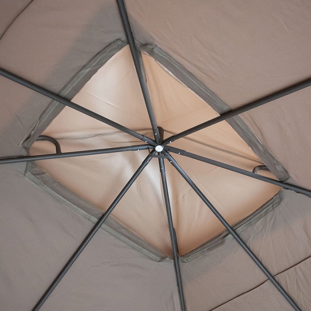 Furniture of America - Gordola Outdoor Canopy 13' X 10' in Brown - LA-A001BR View 2