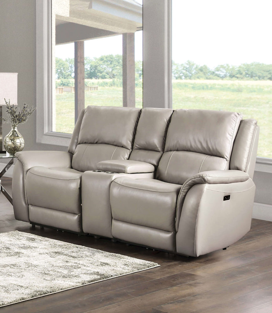 Furniture of America - Gorgius Power Loveseat in Light Gray - CM9910ST-LV-PM-PK View 1