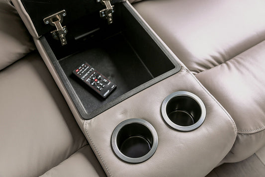 Furniture of America - Gorgius Power Loveseat in Light Gray - CM9910ST-LV-PM-PK View 2