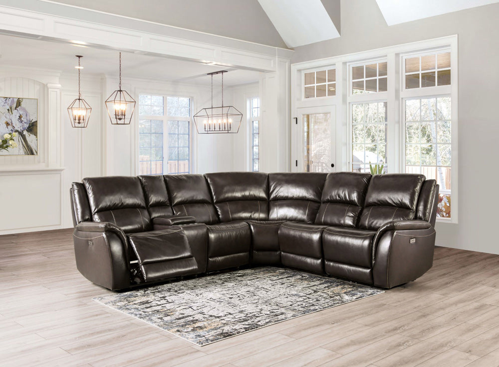 Furniture of America - Gorgius Power Sectional in Espresso - CM9910ES-SECT-PM View 1