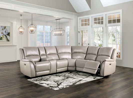 Furniture of America - Gorgius Power Sectional in Light Gray - CM9910ST-SECT-PM View 1