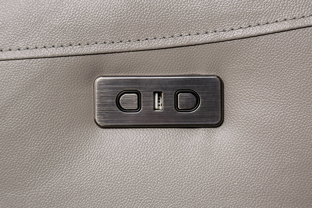 Furniture of America - Gorgius Power Sofa in Light Gray - CM9910ST-SF-PM-PK View 3