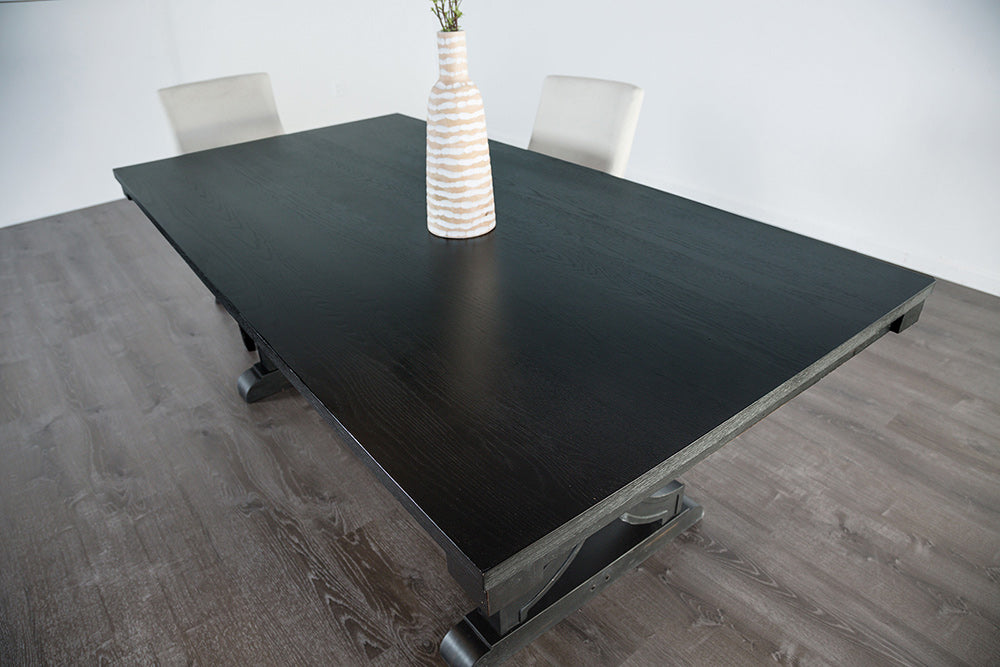 Furniture of America - Gosport Dining Table in Black - FM3200BK-T View 2